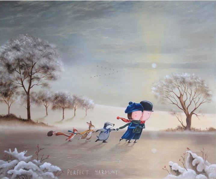 perfect harmony unframed board only print by artist michael abrams