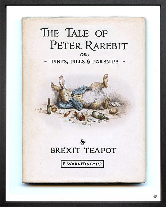 pints pills and parsnips large print framed in black by artist jj adams