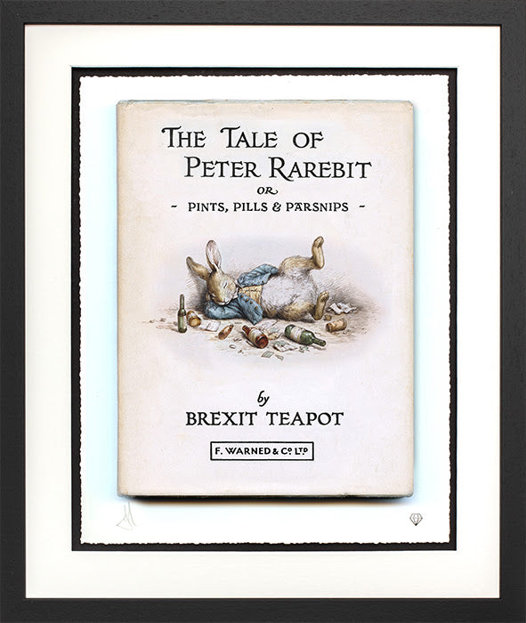 pints pills and parsnips small print framed in black by artist jj adams