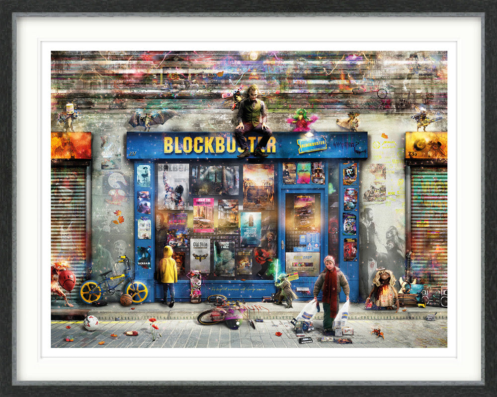 please rewind framed print by artist mark davies