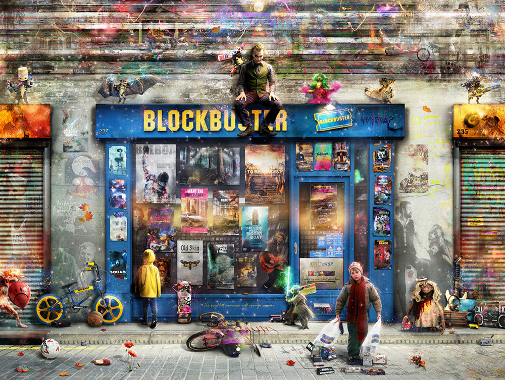 please rewind print by artist mark davies