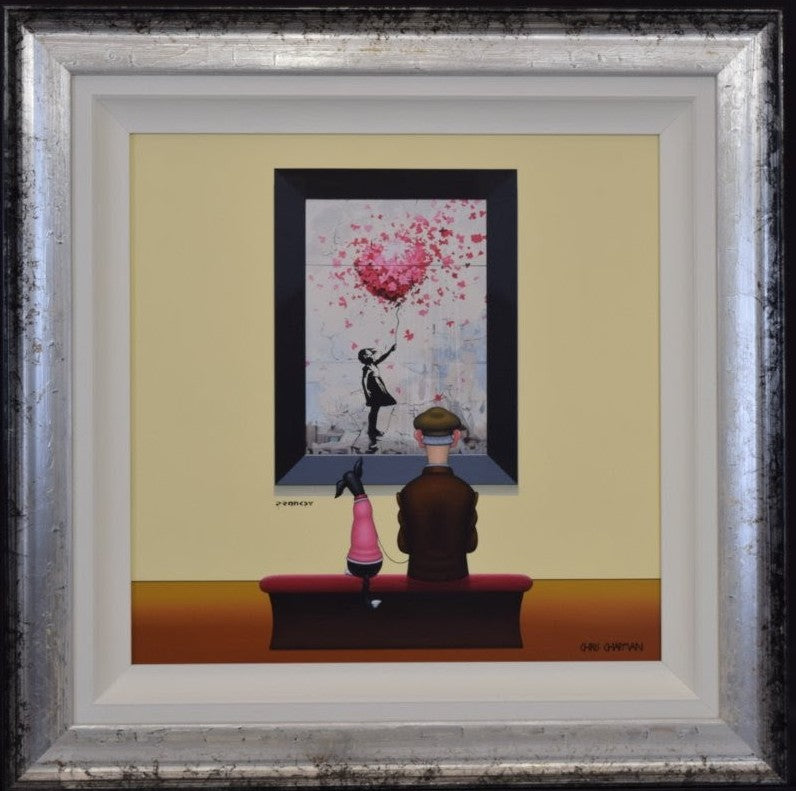 pranksy pink framed print by artist chris chapman