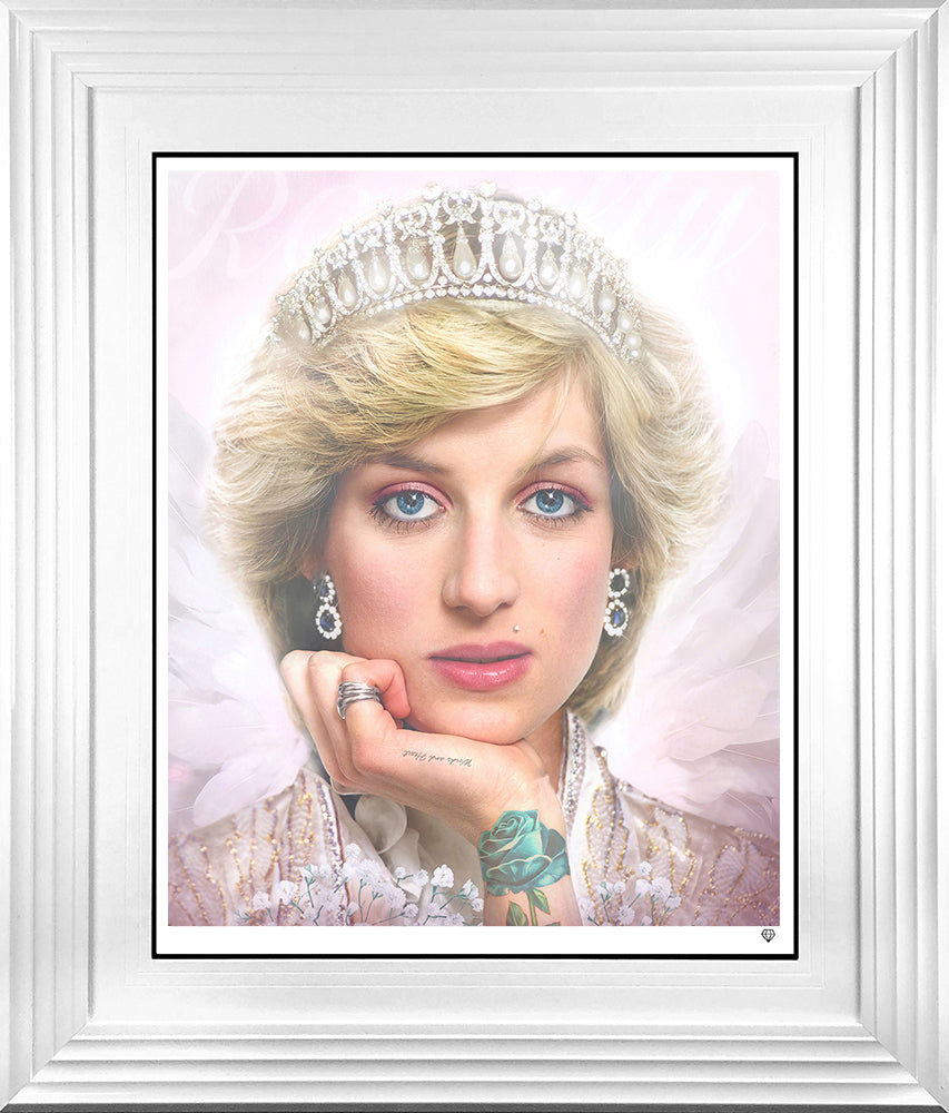 public life and love print framed in white by artist jj adams