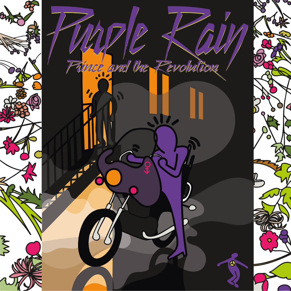 purple rain album cover print by artist tboy