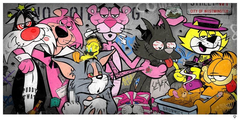 pussay patrol print by artist jj adams