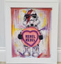 rebel rebel framed original by artist deborah cauchi