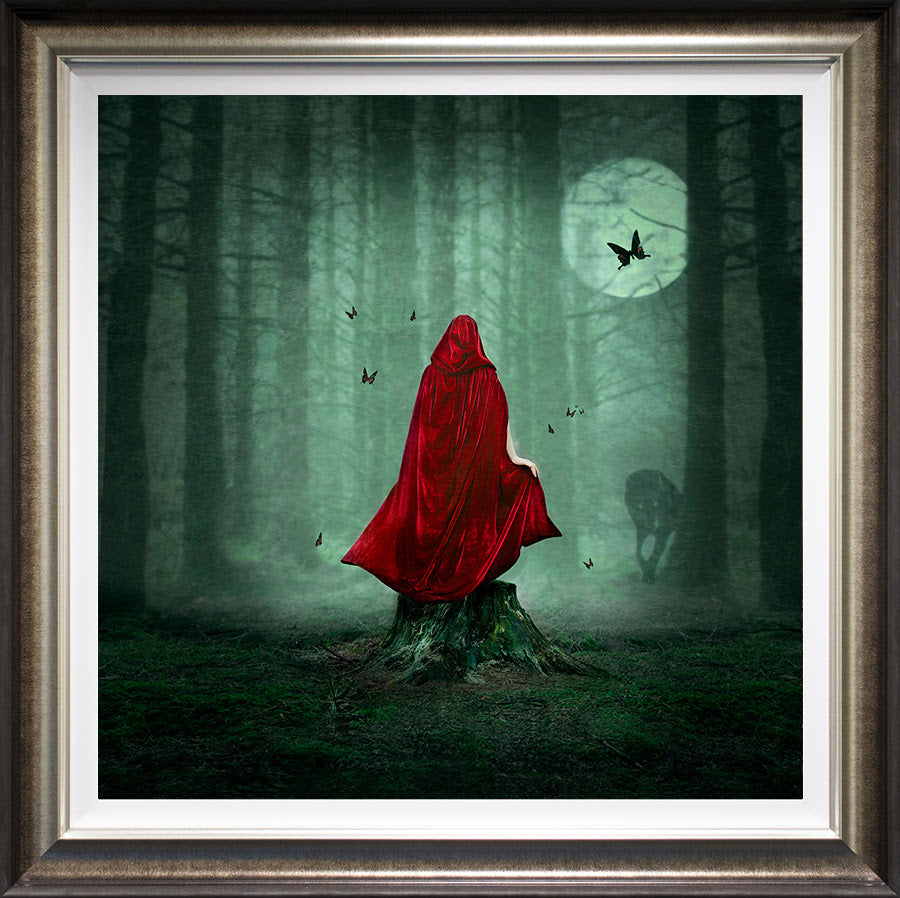red deluxe framed print by artist michelle mackie