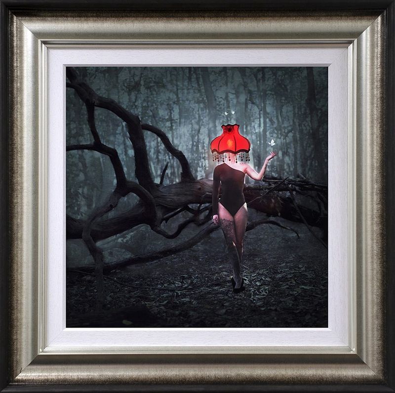 red light framed print by artist michelle mackie