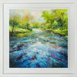 river reflections framed canvas print by artist steven mcloughlin