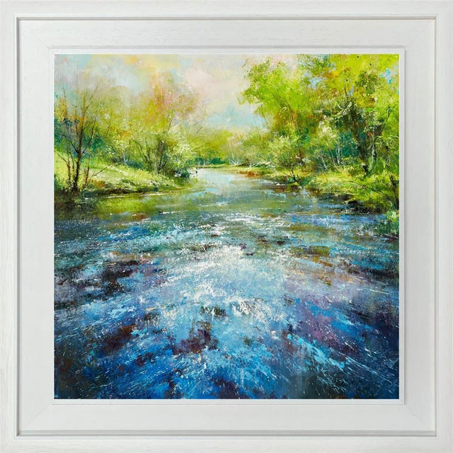 river reflections framed canvas print by artist steven mcloughlin