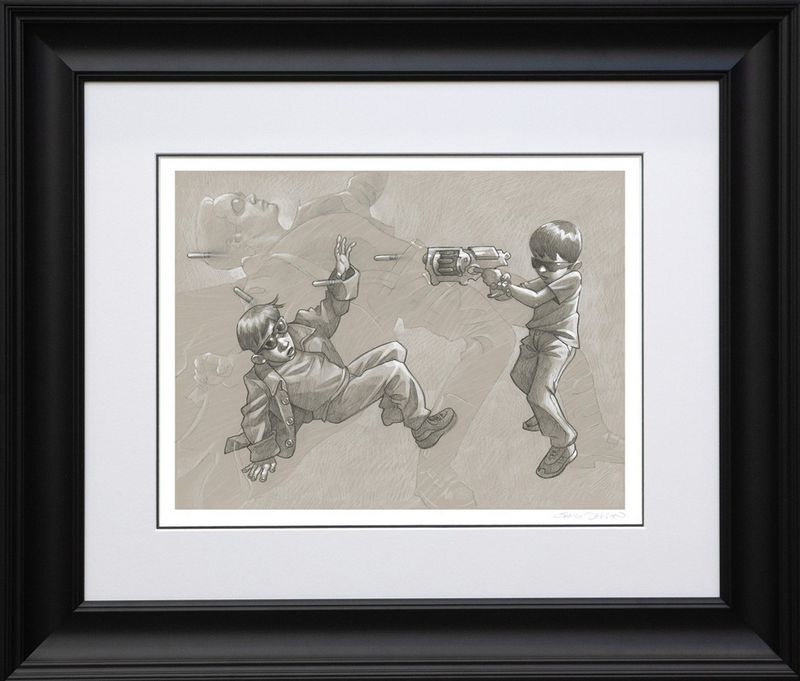 rodger the dodger sketch print framed by artist craig davison