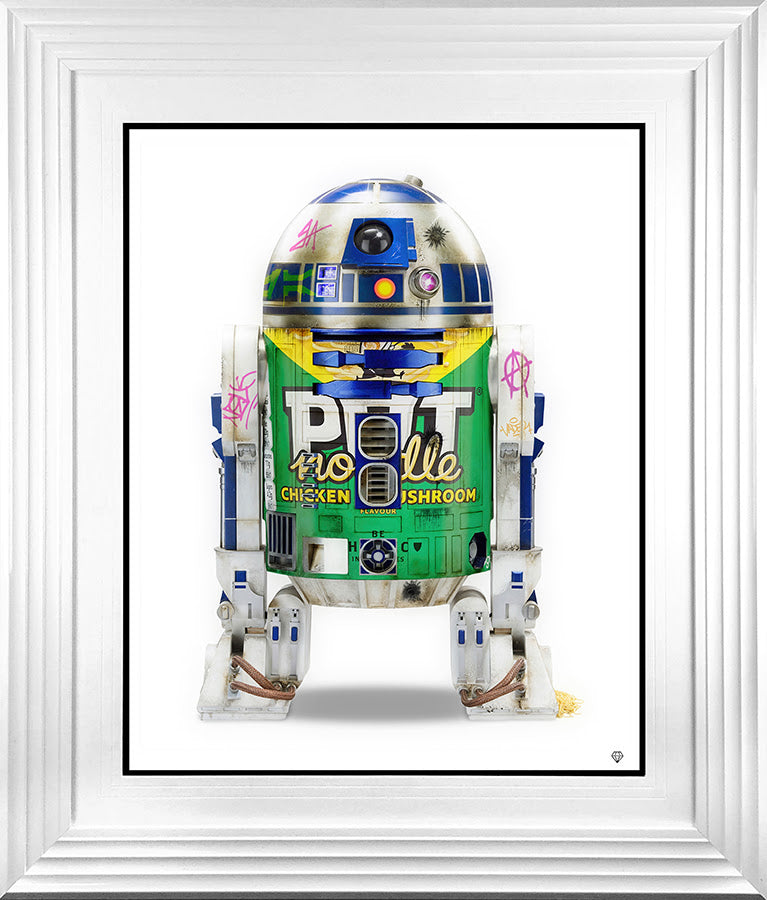 rusty innards print framed in white by artist jj adams