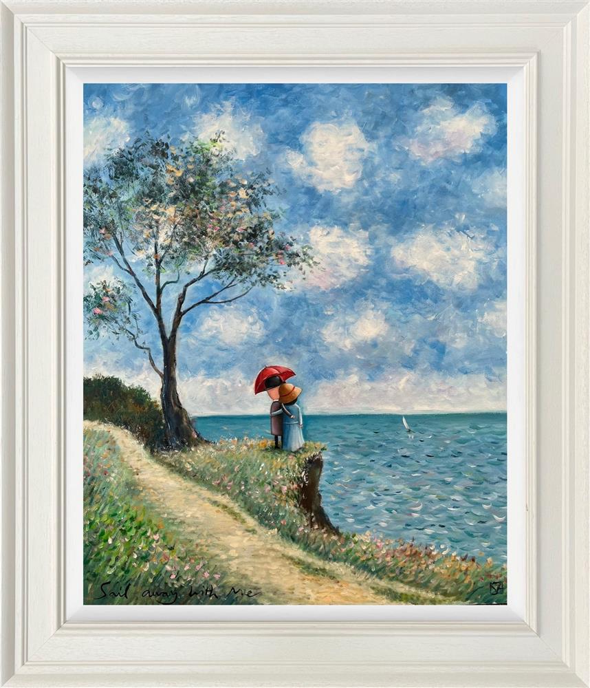 sailing away with me framed original by artist michael abrams