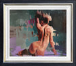 seated nude study i framed print by artist shaun othen