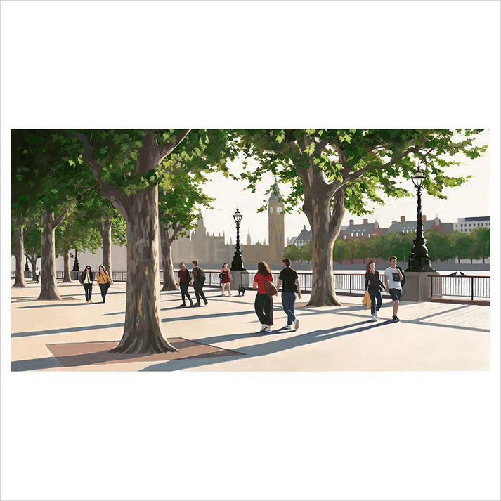 september afternoon soutbank print on board by artist jo quigley