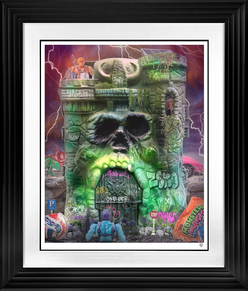 shes not here print framed in black by artist jj adams