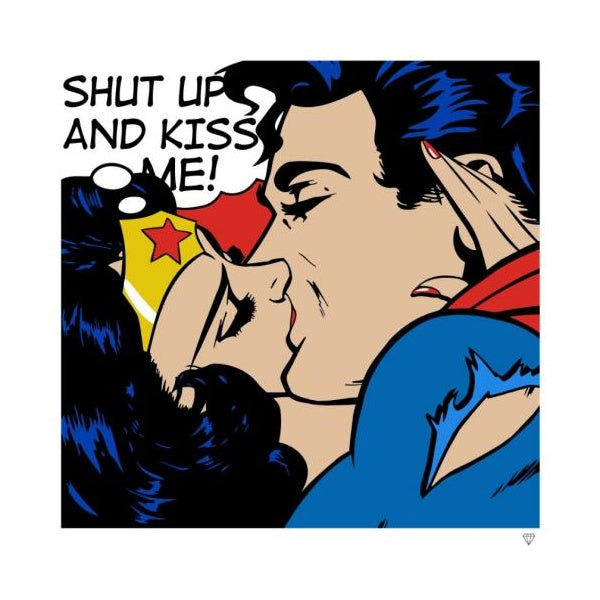 shut up and kiss me print by artist jj adams