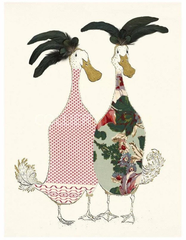 side parting mounted print by artist anna wright