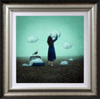silver lining framed print by artist michelle mackie