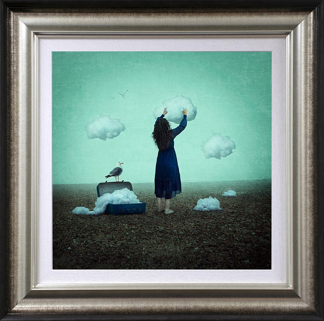 silver lining framed print by artist michelle mackie