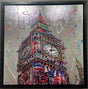 silver skies big ben framed original by artist amber jane raab
