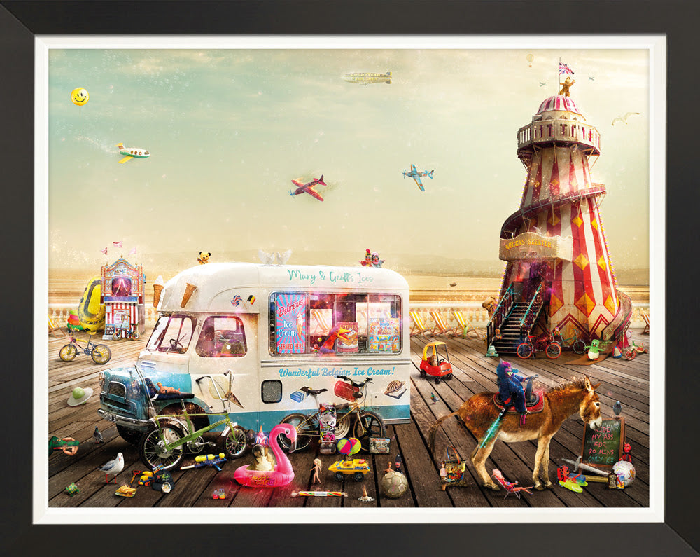 skools out 3 deluxe framed print by artist mark davies