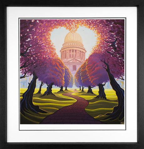 st pauls romance framed in black by artist derrick fielding