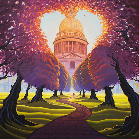 st pauls romance mounted print by artist derrick fielding
