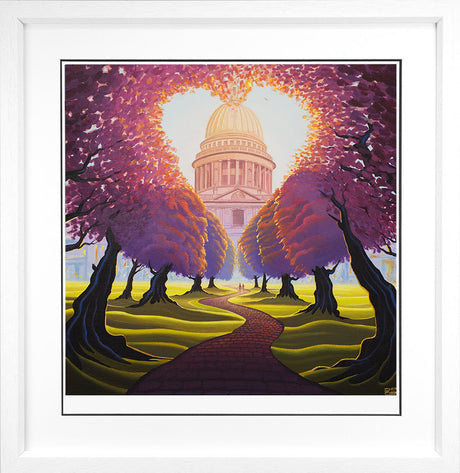 st pauls romance framed in white by artist derrick fielding