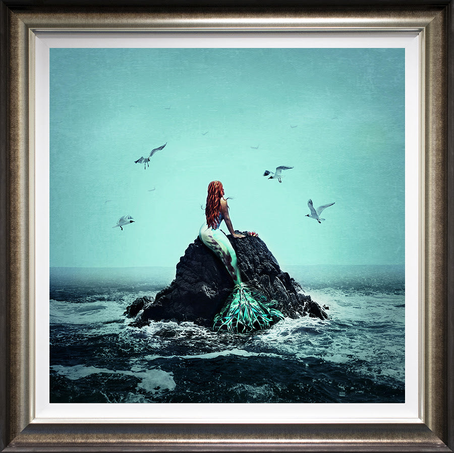 staying above water deluxe framed print by artist michelle mackie