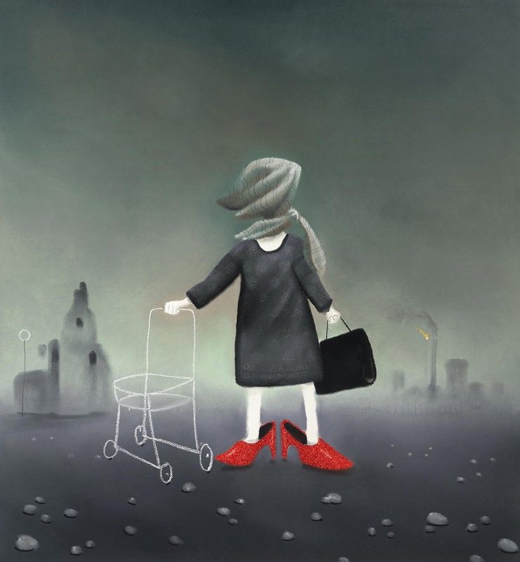 sunday best print by artist mackenzie thorpe