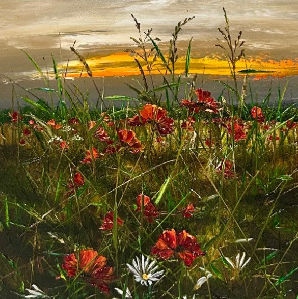 sunlit serenity close up of framed print by artist kimberley harris