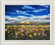 sunrise meadows framed print by artist kiimberley harris