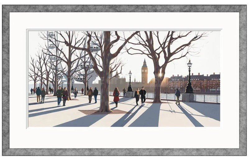 sunset over parliament framed print by artist jo quigley
