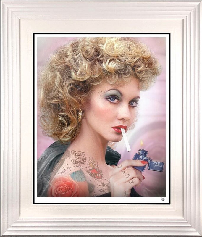 tell me about it stud print framed in white by artist jj adams