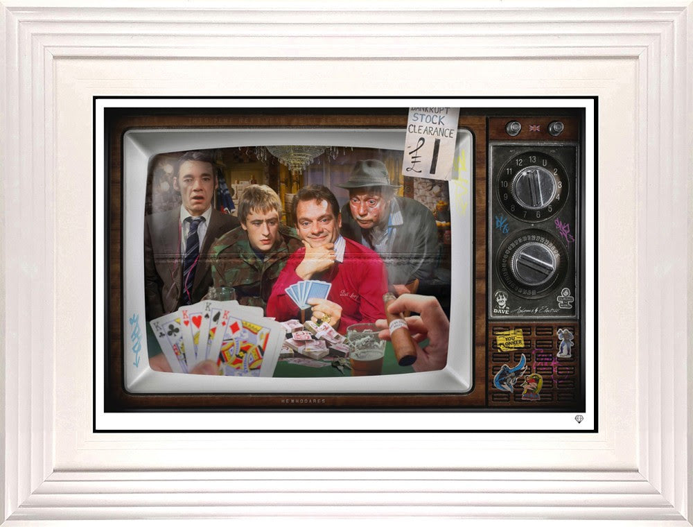 thats not the hand that i dealt you framed in white by artist jj adams