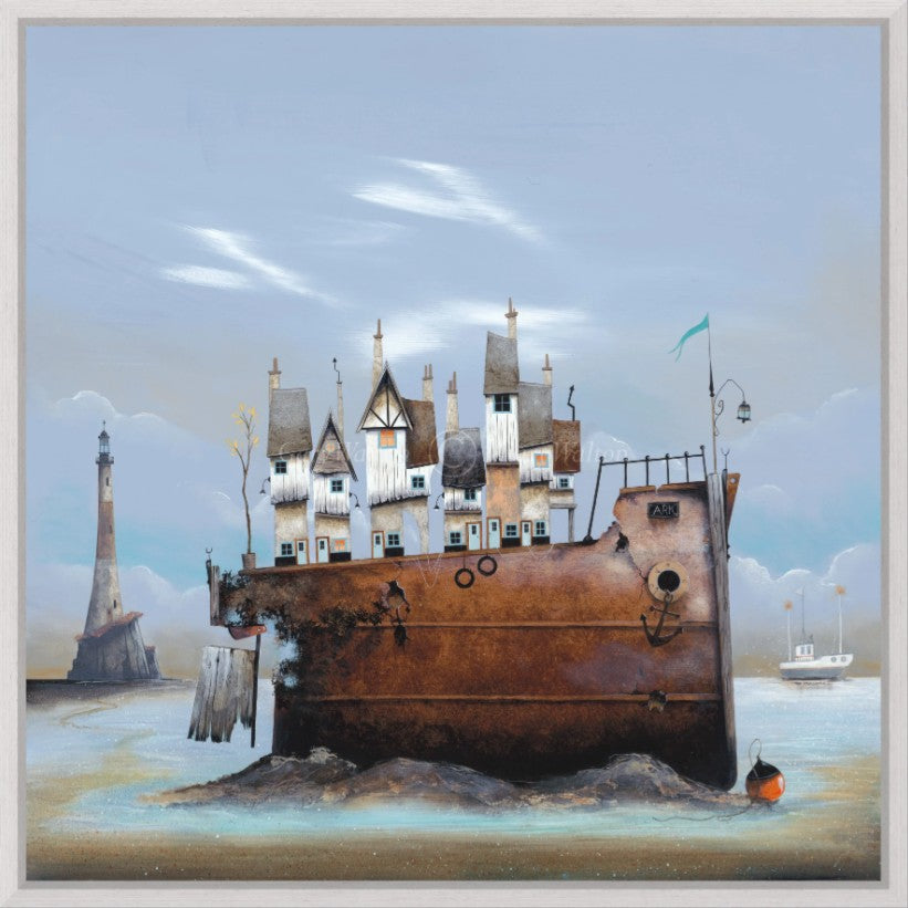 the ark canvas framed print by artist gary walton