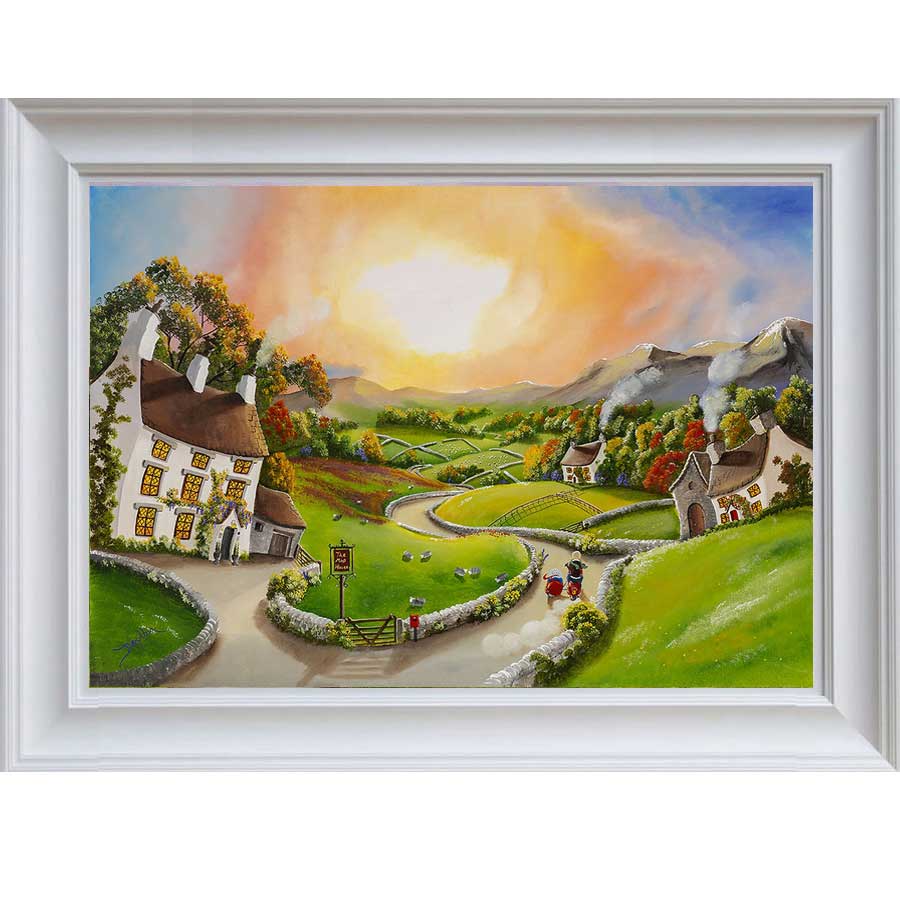 the mop house pub framed print by artist caroline deighton