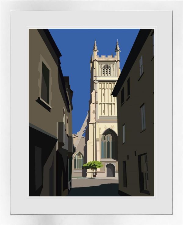 the bell tower framed print by artist oshe