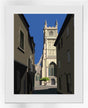 the bell tower framed print by artist oshe