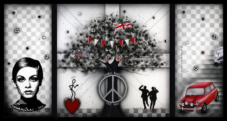 the best of british 60s unframed print by artist kealey farmer