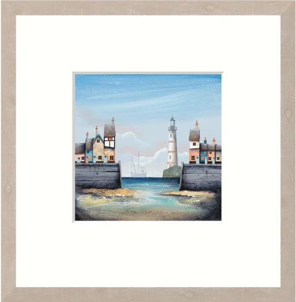 the distant trawler framed print by artist gary walton