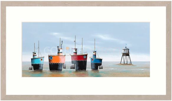 the fab four framed print by artist gary walton