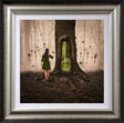 the golden key framed print by artist michelle mackie