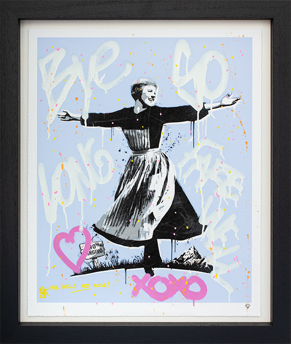 the hills are alive blue framed by artist jj adams