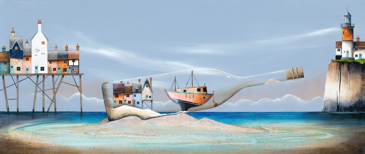 the impossible bottle print by artist gary walton