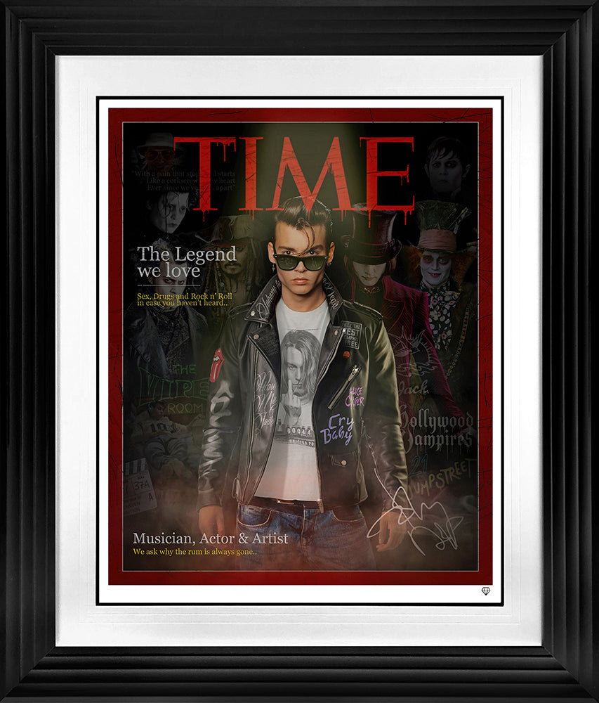 the legend we love print framed by artist jj adams