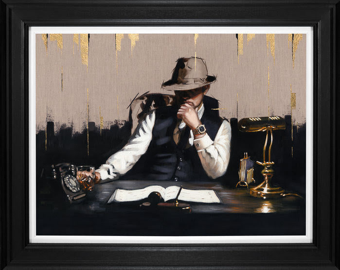 the lion framed print by artist richard blunt