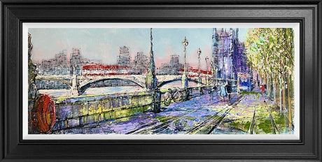 the morning commute framed original by artist nigel cooke