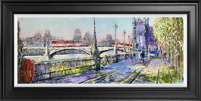the morning commute framed original by artist nigel cooke